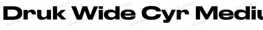 Druk Wide Cyr Medium字体转换